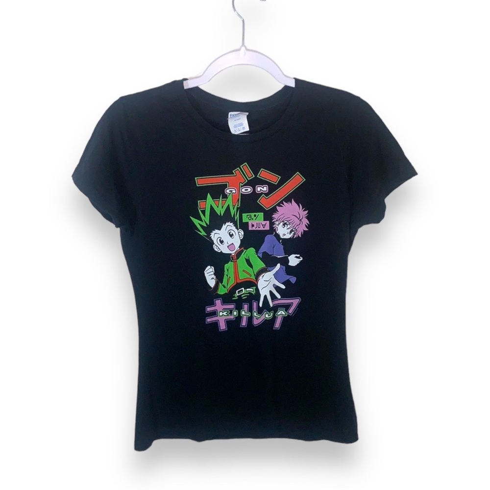 Hunter x Hunter Gon & Killua Anime Graphic Tee Black Small Port & Company EUC